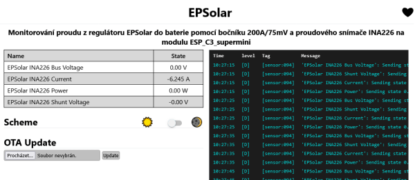 EPSolar v ESPHome