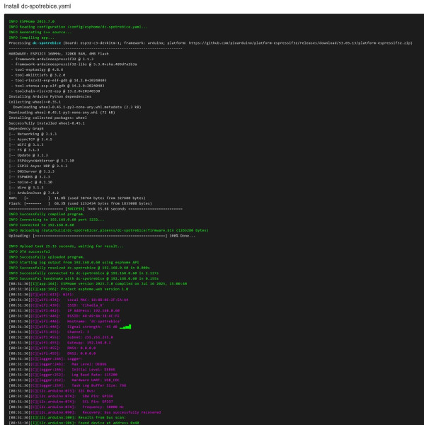 ESPHome 2027.7.0. OTA