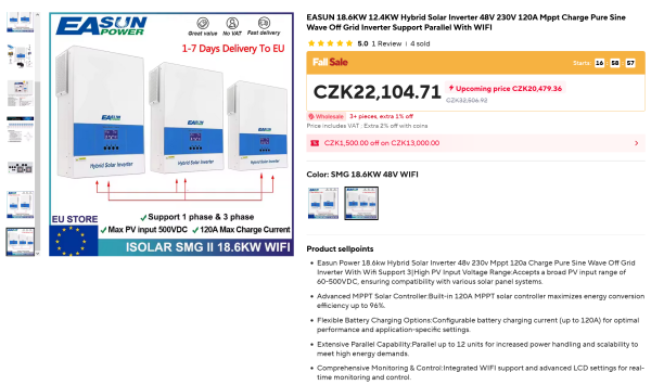 ISolar SMG II 18.6KW Hybrid Solar Inverter 48V 230V 120A Mppt Parallel With WIFI.png