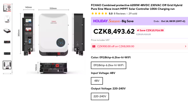 FCHAO Combined protective 6200W 48VDC 230VAC Off Grid Hybrid Pure Sine Wave invert MPPT Solar Controller 100A Charging run - AliExpress 13.png