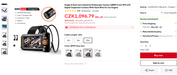 Dual Lens Industrial Endoscope Camera 1080P 5 inch IPS LCD.png