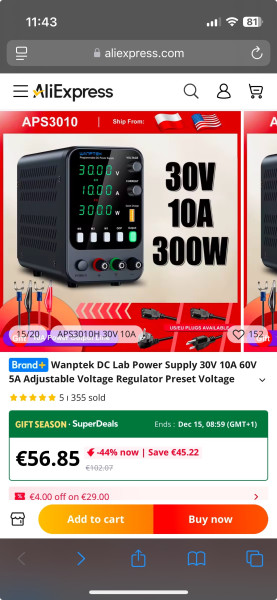 Wanptek DC Lab Power Supply 30V 10A 60V 5A Adjustable Voltage Regulator Preset Voltage Current Dual Input Voltage 220V110V - Al.jpeg