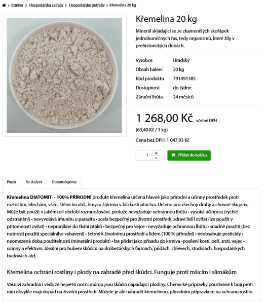 Křemelina 20 kg - E-shop MJM agro a. s.png