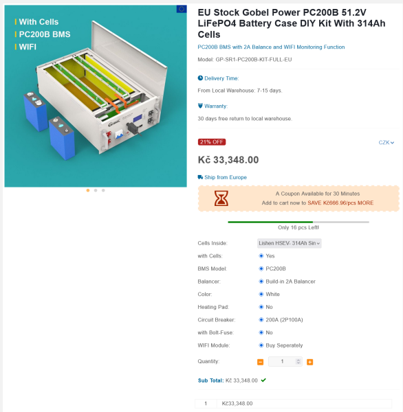 Screenshot 2026-04-24 at 14-39-07 EU Stock Gobel Power PC200B 51.2V LiFePO4 Battery Case DIY Kit With 314Ah Cells - Kč33 348.00 GobelPower.com.png