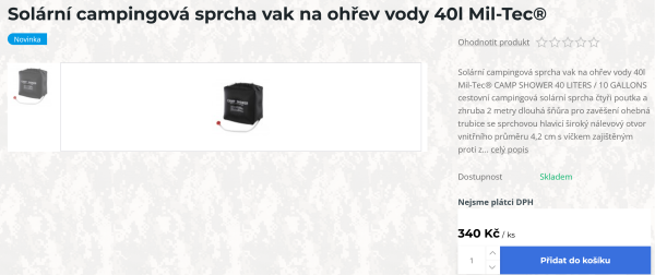 Solární campingová sprcha vak na ohřev vody 40l Mil-Tec® Armyshop a camping vybavení⭐️odesíláme do 24h Namornicketricko.cz.png