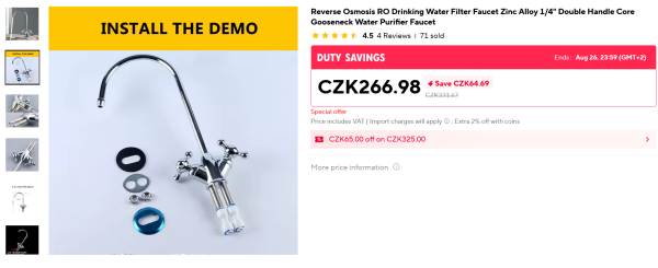 Reverse Osmosis RO Drinking Water Filter Faucet Zinc Alloy 1_4 Double Handle Core Gooseneck Water Purifier Faucet.png